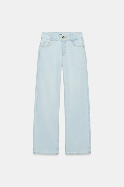 Jean Z1975 coupe droite, taille haute à ceinture large