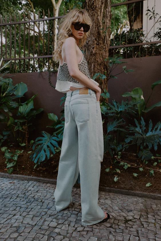 Jean Z1975 coupe droite taille mi-haute déchiré