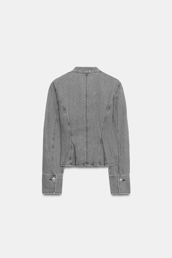 Veste Z1975 peplum à brandebourgs