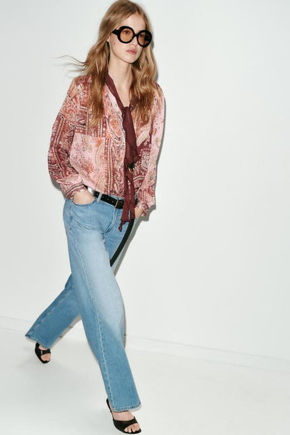 Jean Z1975 à jambe large taille basse