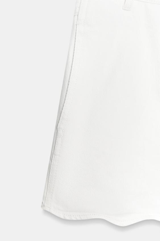 Jupe-culotte Z1975 en denim bas ondulé