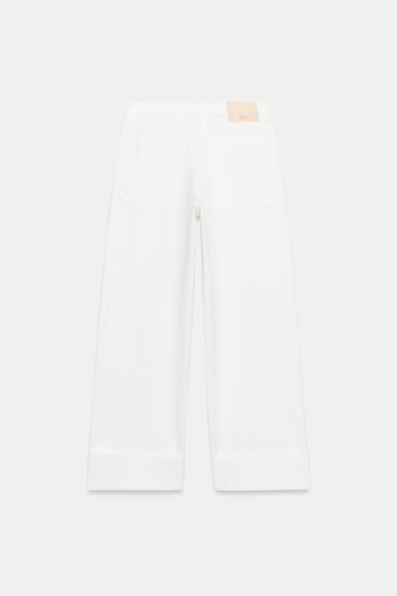 Jean Z1975 coupe barrel taille mi-haute avec revers au bas