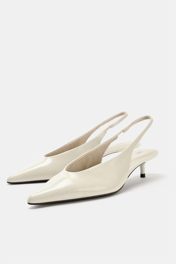 Chaussure en cuir à petit talon