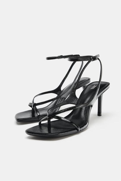 Sandale en cuir à talon
