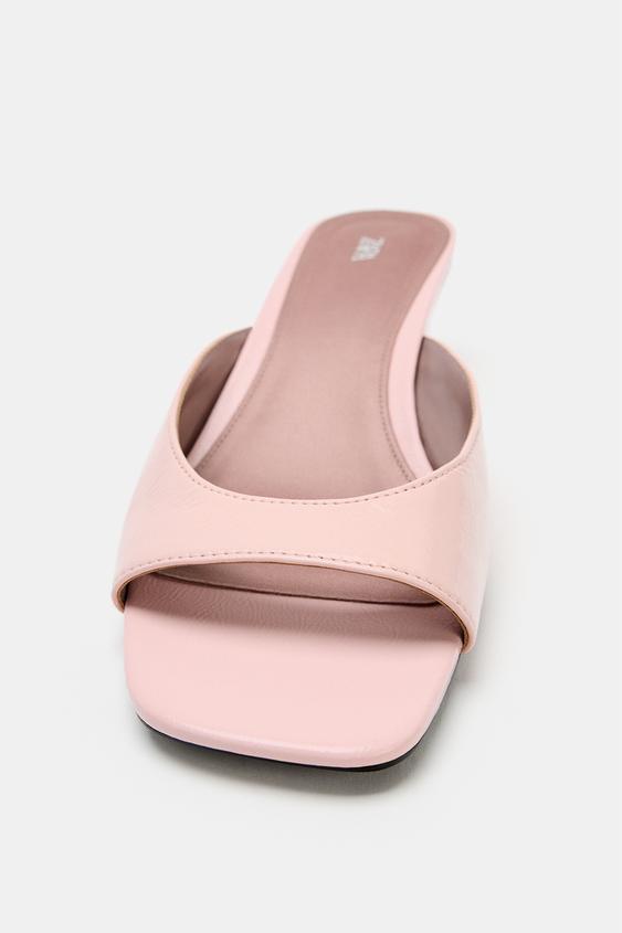 Sandale compensée en cuir