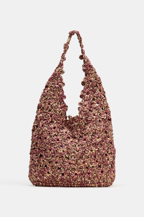 Sac seau en raphia