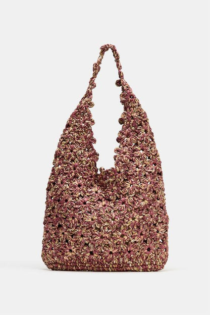 Sac seau en raphia