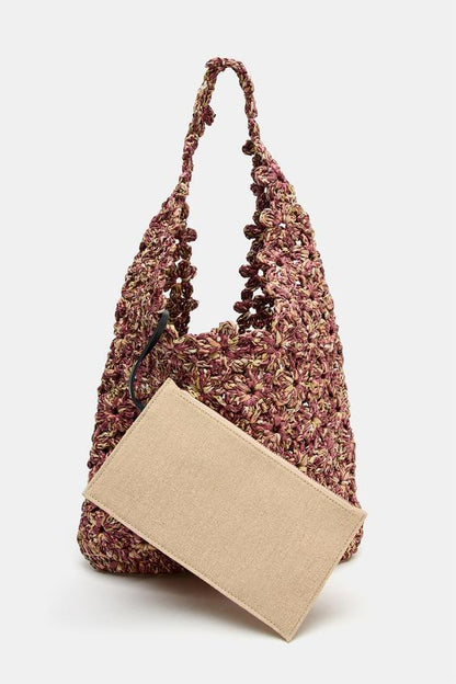 Sac seau en raphia