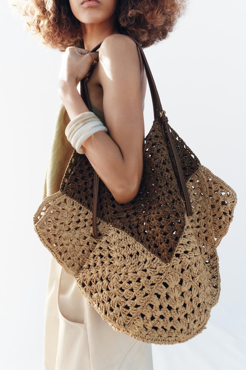 Sac cabas à corps tressé