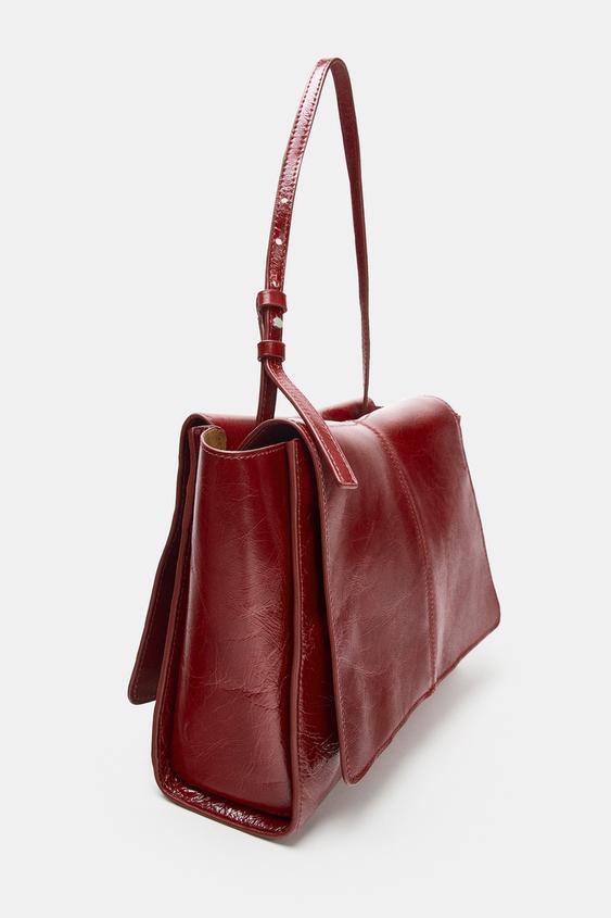 Mini cabas en cuir à double poche
