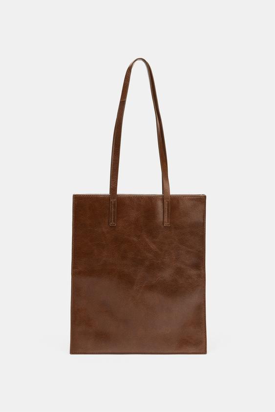 Cabas porté épaule en cuir