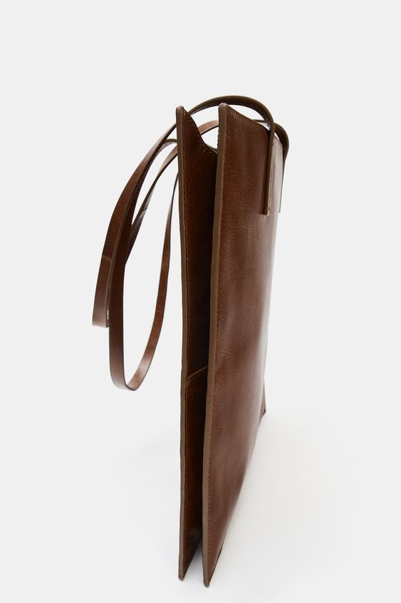 Cabas porté épaule en cuir