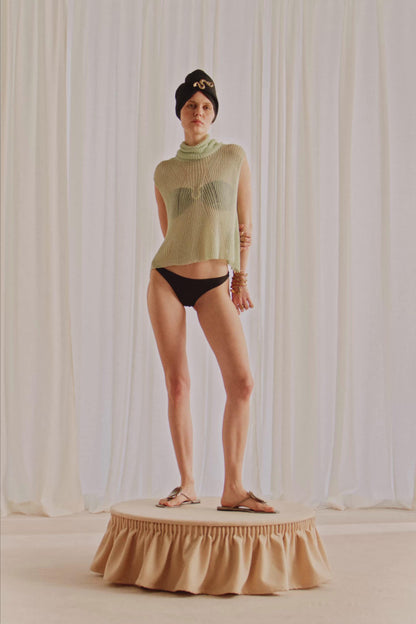 Top en maille à fil métallisé Marisa Berenson x Zara