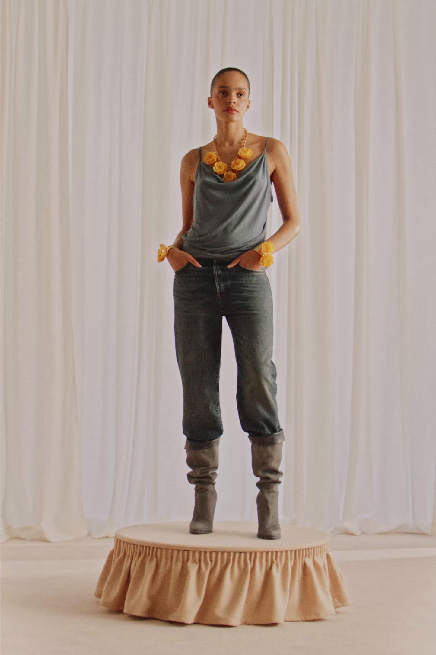 Top drapé Marisa Berenson x Zara